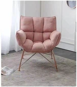 Pink Velvet Shell Sofa Stuhl